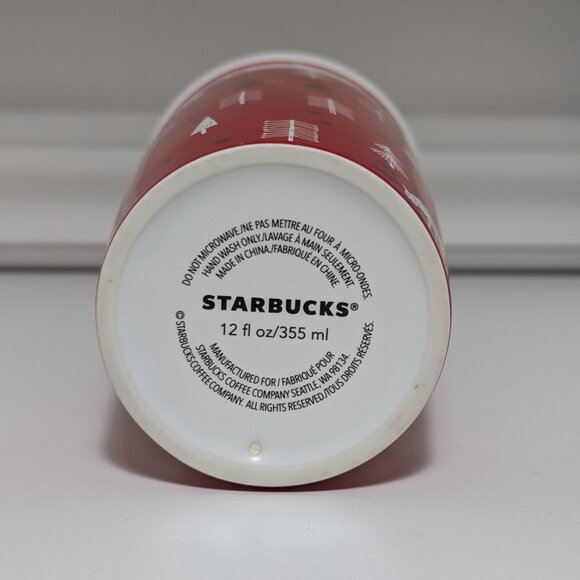 Starbucks Holiday Christmas Red Ceramic Tumbler - Picture 6 of 9